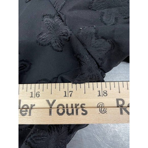 Allegra K Collared Shirt Dress Womens‎ Large Black Floral Whimsigoth - Picture 6 of 10